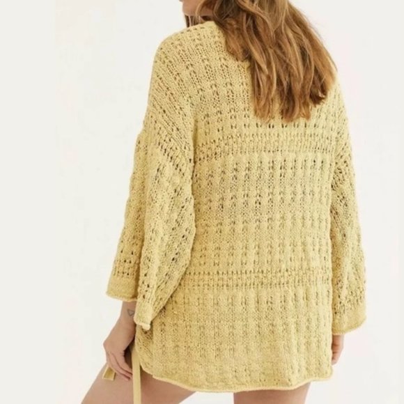 Free People Your Embrace Crochet Cardigan Sweater - Picture 3 of 14